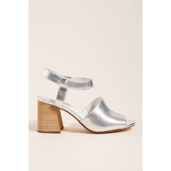 Anthropologie Shoes - Jeffrey Campbell Metallic Block-Heeled Sandals